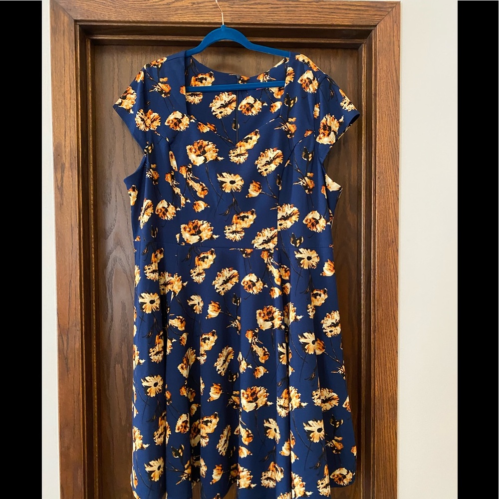 Cap sleeve knee length dress